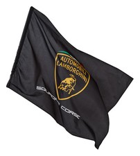 Lamborghini Squadra Corse Flag Black
