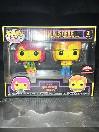 Funko POP! Television Stranger Things  Robin&Steve 2Pack BlackLight Targetcon'24