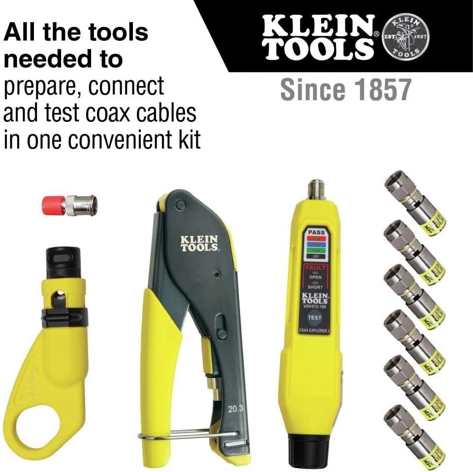 Coax Cable Installation Kit with F Connectors