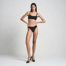 SKIMS Fits Everybody Scoop Bralette Black Size Large L COMFY MINIMALIST LOUNGE 1