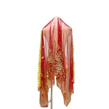 ‌ Damen Bauchtanz Schleier Schal Blumenaufdruck Tanz Performance Zubehör