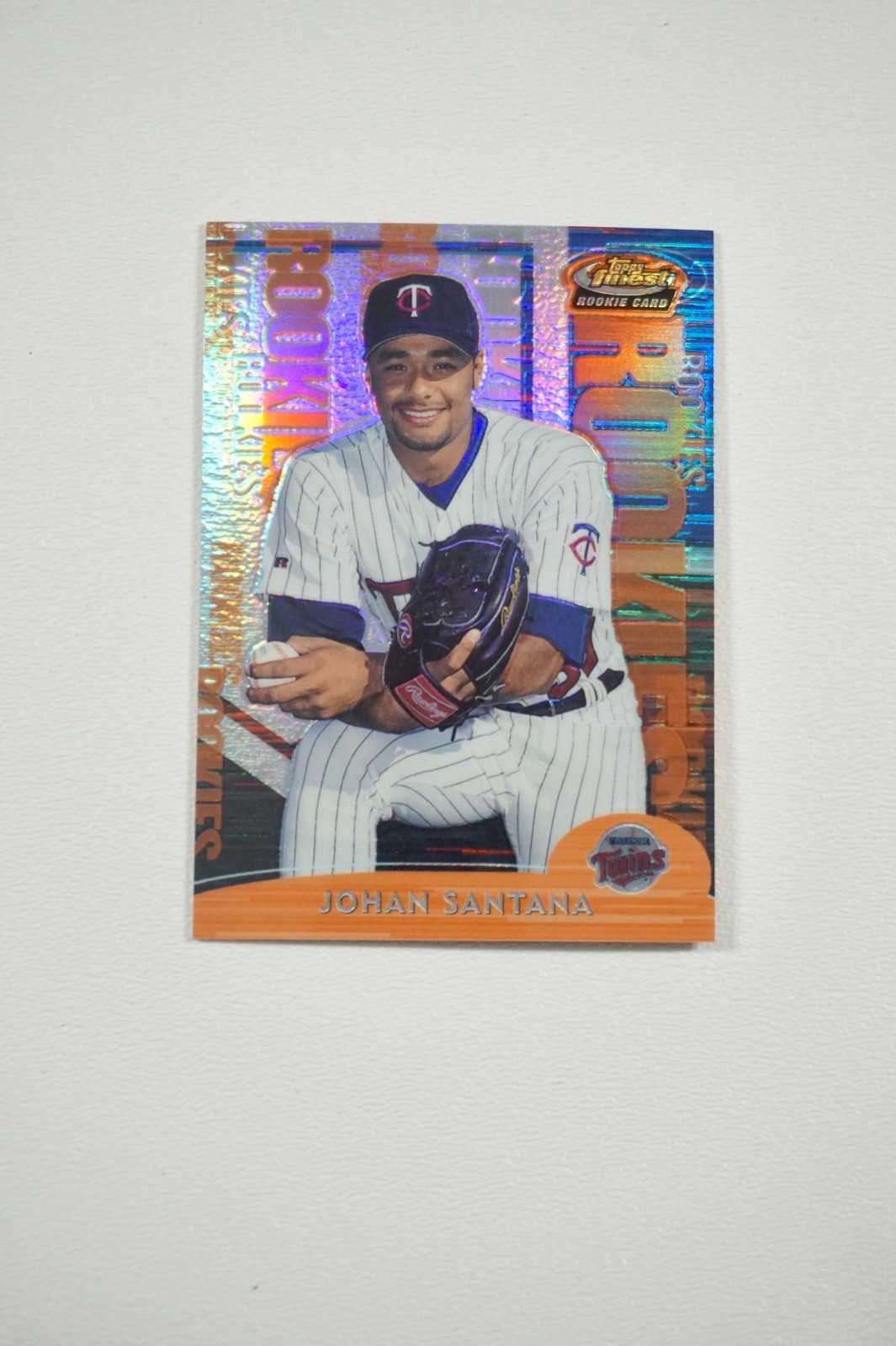 2000 Topps Finest - Rookies Johan Santana #262 Refractor #'d /1000 (RC) TWINS