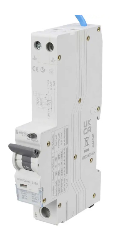 (W11.2) CU1AFDD16B - Elucian 16A 1P+SN 1 Module B Curve 6kA 30mA Type A AFDD Com