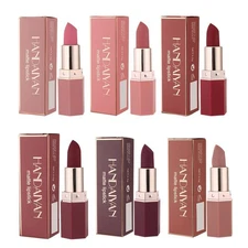 Waterproof Velvet Matte Lipstick 6 Shades Long Lasting Smooth Non Sticky Finish