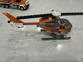 LEGO City #7686 Helicopter Transporter - 99% Complete, All Figs, No Box