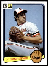 Sammy Stewart 1983 Donruss #203 Orioles MLB READ FREE SHIPPING AutographDen