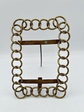 Antique Brass Wedding Ring Chain Link Picture Frame 4x6 Easel Back