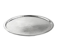 TableCraft RPD21 Round 21" Dia. Stainless Steel Display Tray - Natural