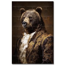 GENTLEMAN CAPYBARA ART PRINT, Fantasy Poster, Victorian Animal Cottagecore Decor