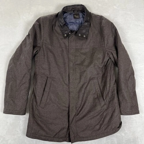 Gimo's Coat Mens 54 Brown Wool Cashmere Loro Piana Storm System Overcoat Italy video thumbnail