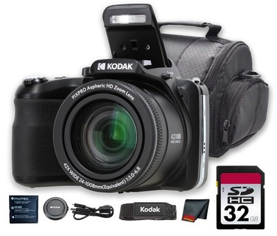 Kodak PIXPRO AZ425 Digital Camera + 32GB Memory Card Bundle - Black