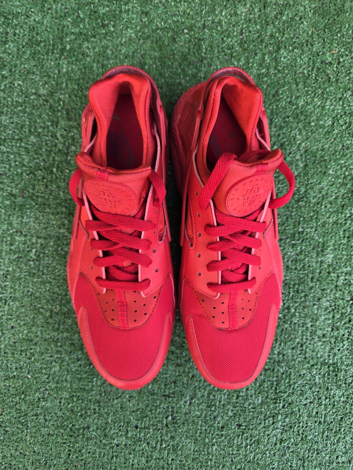 Nike Air Huarache Men's Size 12 Varsity Red  318429-660 Pre-owned