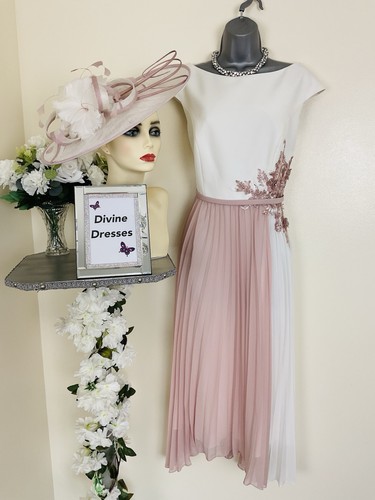 BNWT Mother of Bride John Charles Size 14 Rose Ivory 50" Tea Length Outfit