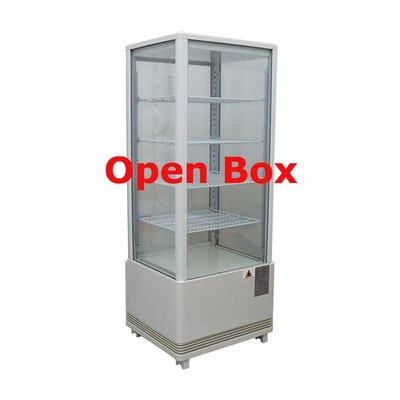 Open Box 25.8Gal Beverage Cabinet Showcase Glass Refrigerated Cake Display Case