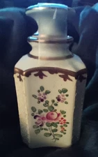 Antique Old Paris Porcelain Perfume Bottle French Country Roses 
