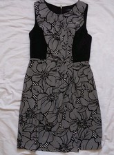 THE LIMITED Black Floral Faux Wrap Sleeveless Dress Womens Size 2