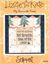 Lizzie Kate MY FAVORITE TIME Cross Stitch Pattern Leaflet Only Christmas sampler