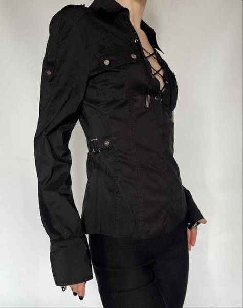 Women Karen Millen Blouse Black S #PJO
