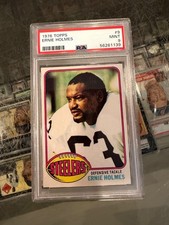 1976 TOPPS #9 ERNIE HOLMES PITTSBURGH STEELERS FOOTBALL CARD PSA 9 MINT