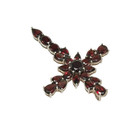 DESIGNER 925 STERLING SILVER GARNET GEMSTONE CROSS PENDANT — photo 3