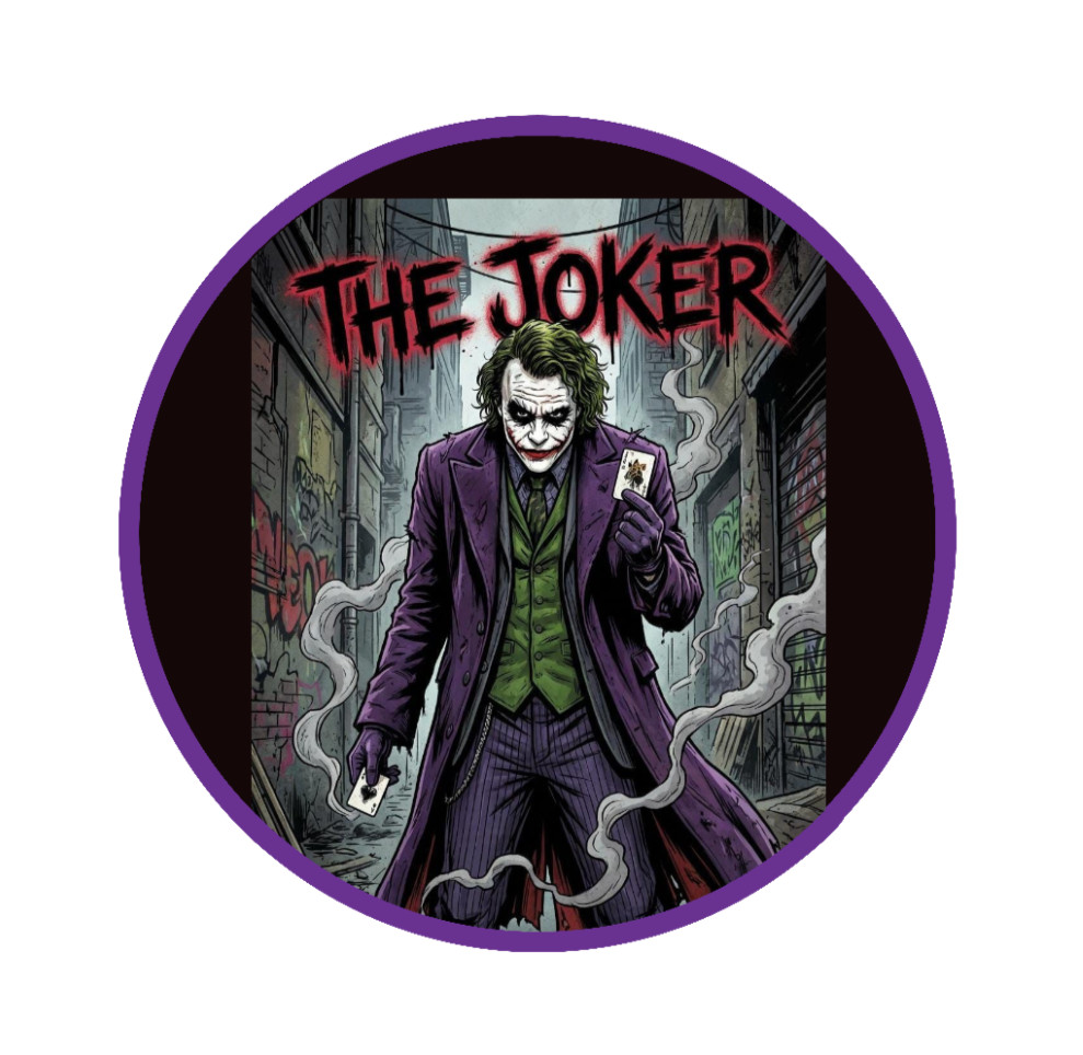 Batman (The Joker) - 4" Vinyl Decal Handmade Car Cooler Lapt