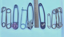 Vintage Safety Pins, lot of large pins