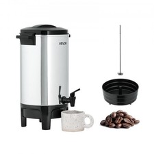 VEVOR Commercial Coffee Urn;30 Cup 4.5 L Hot Beverage Dispenser with Dripless Fa