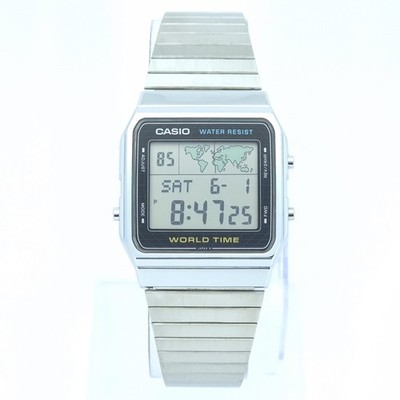 NOS CASIO A300U-1 WORLD TIME WR VINTAGE DIGTAL JAPAN 1987