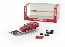 BM Creations Red Toyota Levin 101 - 2025 HK Toy Car Saloon 1:64 Car 64B0491