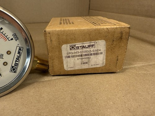 Stauff 1000 PSI Edelstahl Manometer SPG-063-01000-5-S-N04 - Bild 3 von 4