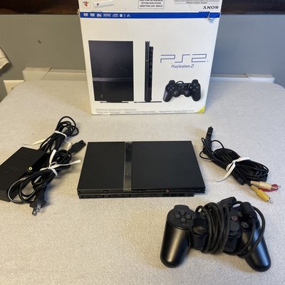 Sony PlayStation 2 Slim SCPH-77001 Console Bundle Tested & Working W/ Box