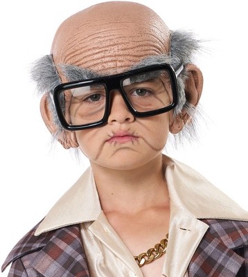 Costume Old Cue Ball Kid Child Mask With Glasses 6123 130 Accessory
