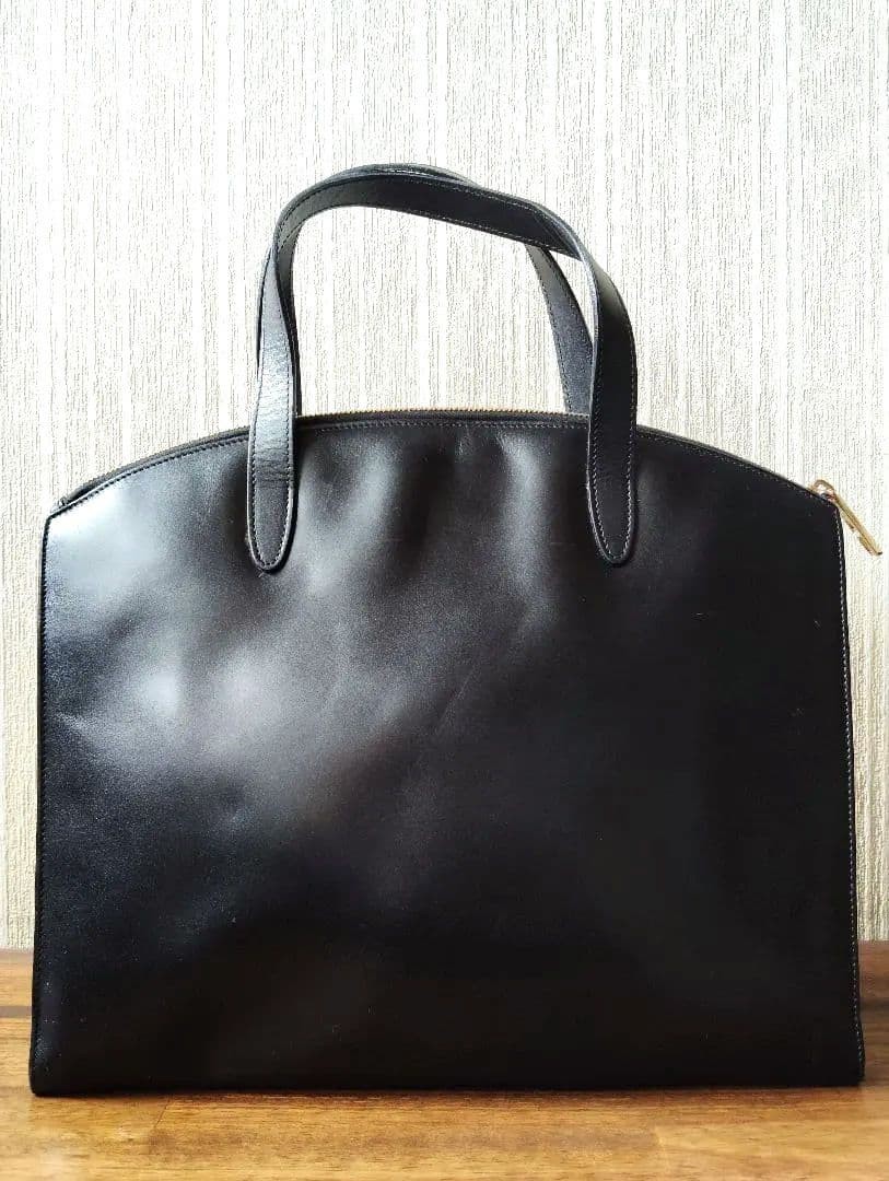 GUCCI Leather Black Handbag Tote Bag Women's thumbnail 2