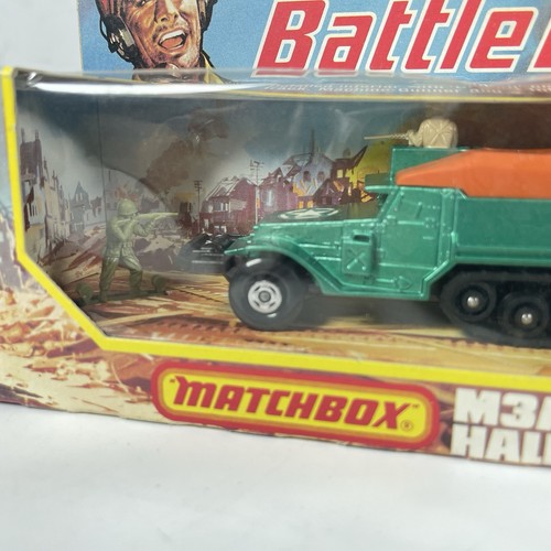 Matchbox Battlekings K-108 M3A1 Half Track, Metallic Green, w/Original Box - Picture 4 of 8
