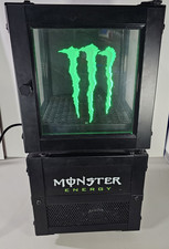 Monster Energy Mini Fridge Desktop Storage Countertop Display 11x11x22 Lit Door