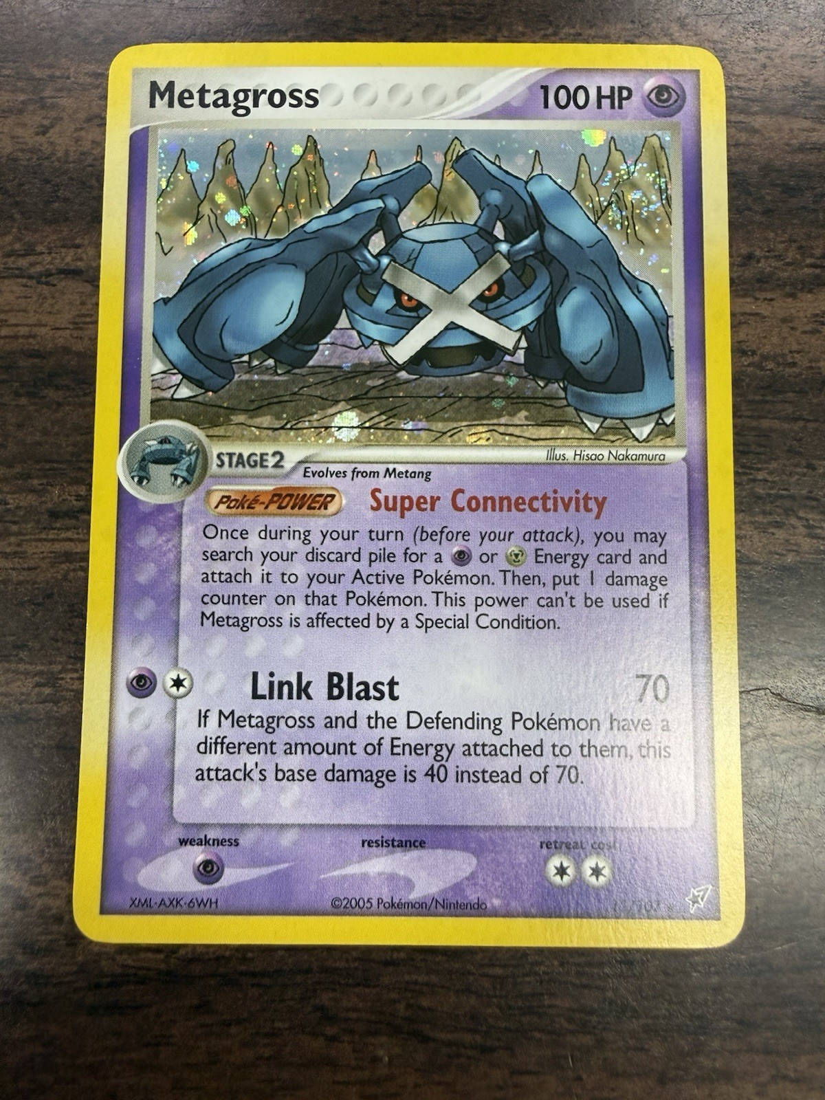 Pokemon Holo Rare Card -  Metagross   11/107   (Ex Deoxy's) NM