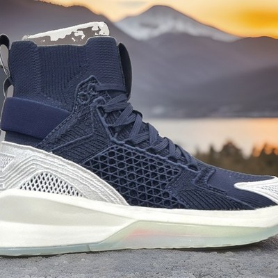 APL Carbon 10 Men's Navy/White High Top Lace Up Athletic Sneakers
