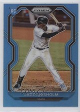 2021 Panini Prizm Tier II Carolina Blue Prizm Jazz Chisholm #136 4f5