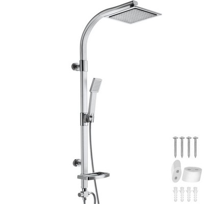 Duschsystem Regendusche Duschset mit Handbrause Seifenablage Duscharmatur Dusche