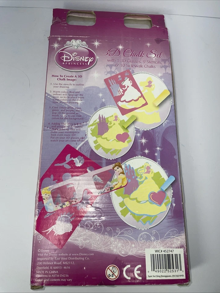 JUEGO DE TIZA 3D PRINCESA DISNEY GAFAS MÁGICAS 3D MIRA TU ARTE COBRA VIDA SUPER Foto 2 de 4