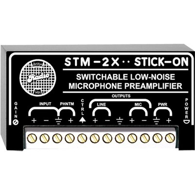 Radio Design Labs RDL STM-2X Switched Microphone Preamplifier - 35 to 65 dB gain