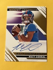 2022 Upper Deck Goodwin Champions Matt Corral Rookie Autograph RC AUTO