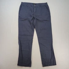 Saks Fifth Avenue Pants Mens 36x31 Blue 100% Linen Straight Leg Lightweight