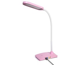 Pink Desk Lamps for Home Office - Super Bright Small Desk Lamp with USB Charg...
