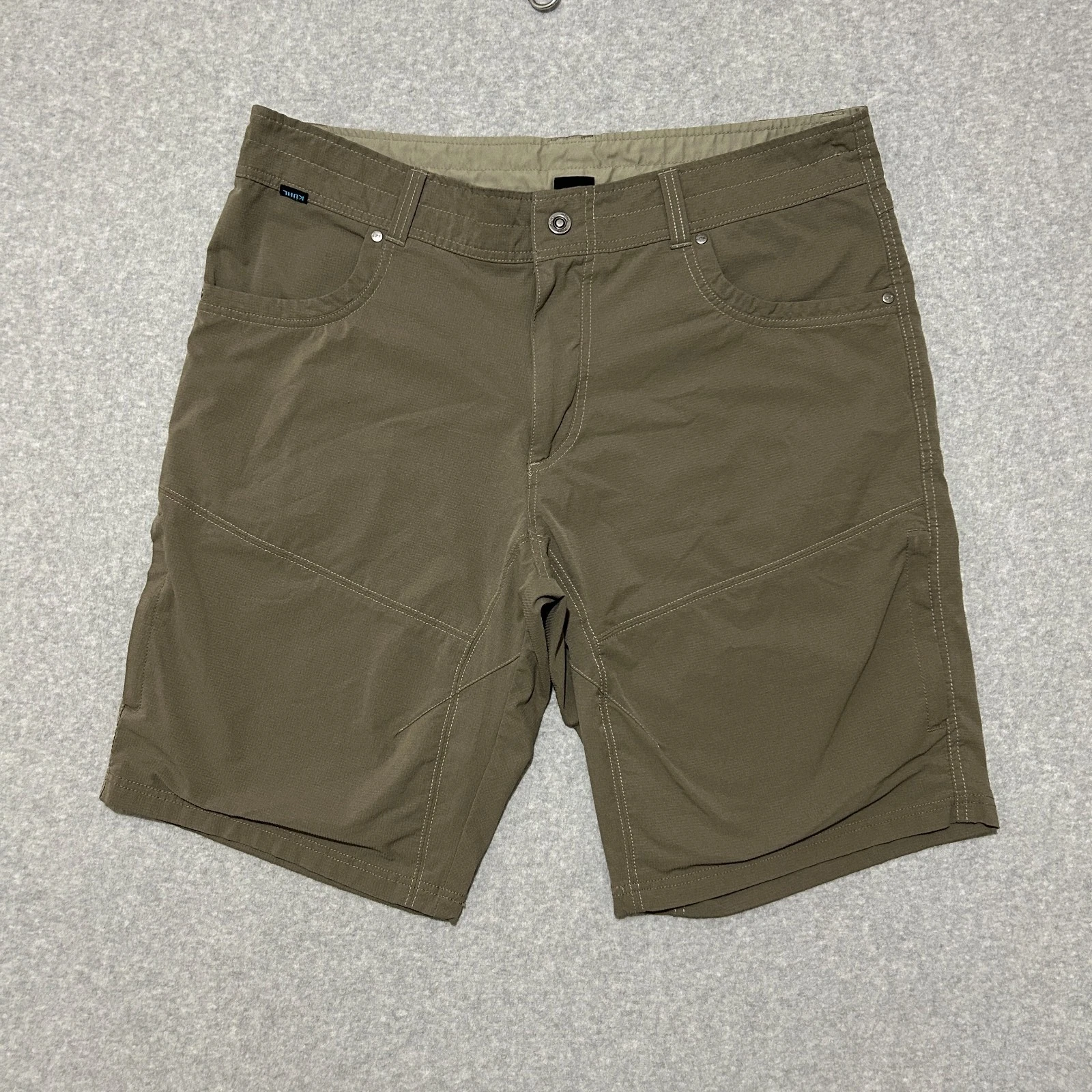 Kuhl Shorts Men's 38 Brown Hiking Outdoors Stretch 11" Inseam