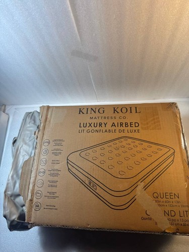 King Koil Luxury Queen Air Mattress with Built-in Pump for Home, Camping & Guest - Picture 4 of 5