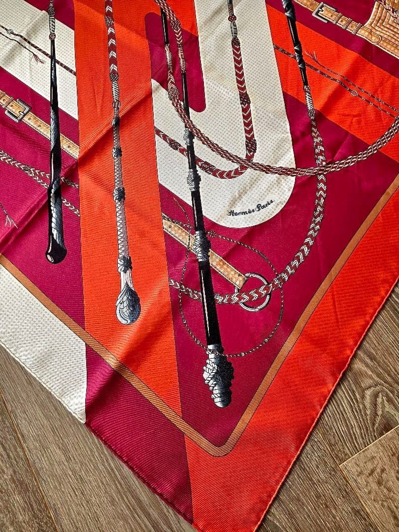 HERMES Silk Scarf Carré 90 CLIC CLAC Double Face … - image 5