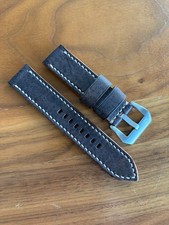 22mm Cigar Brown Handmade Habana Leather Watch Strap Khaki Panerai 80/131