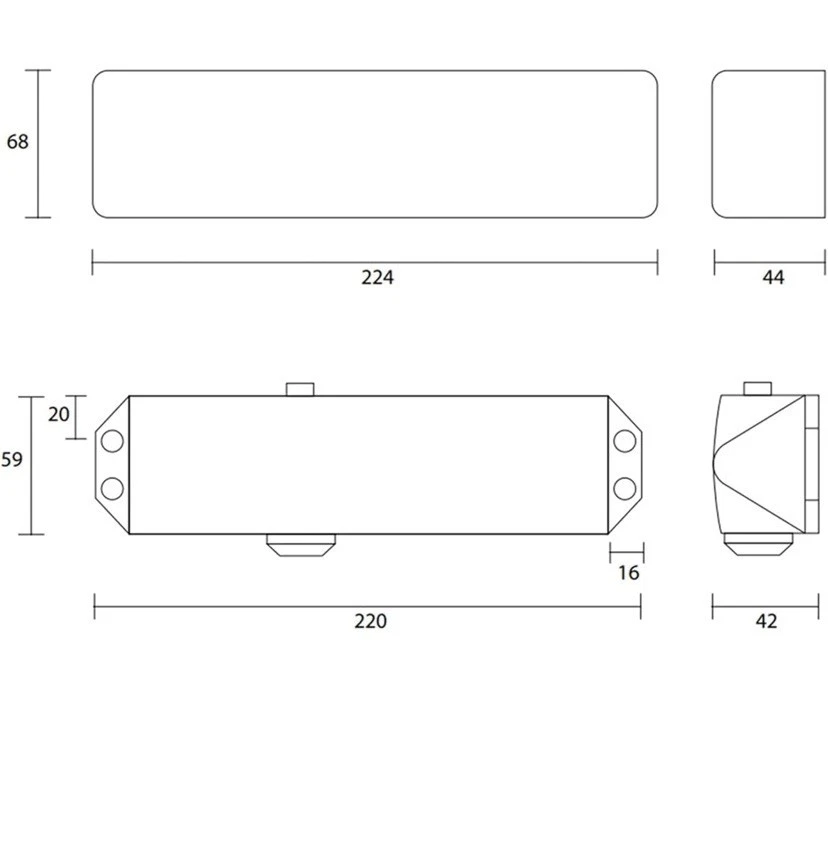 Chiudiporta a contratto Rutland taglia 3 argento (nichel lucido) - Immagine 4 di 4