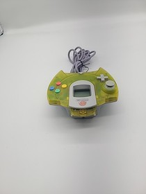 Official Sega Dreamcast Clear Yellow Controller HKT-7700 With VMU New Batteries 